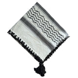 Arafat Palestinian Black Shemagh with Tassels