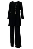 4 Pieces Pants Suit With Necklace