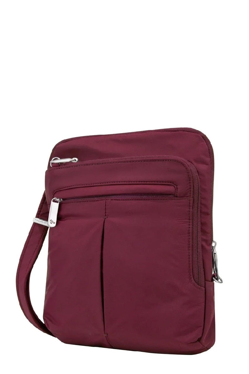 Travelon Women's Anti-Theft Classic Mini Shoulder Bag Sling Tote, Purple,  One Size
