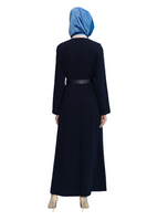 Front Overlap Jilbab with Leather Belt