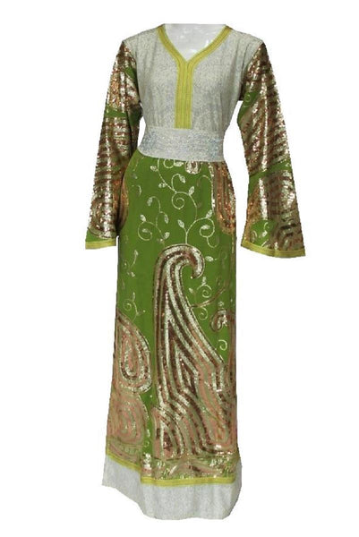 Peacock Caftan Dress