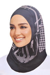 Crisscross Flat Printed One Piece Hijab