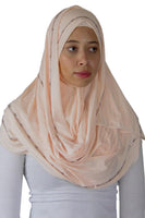 Ribbed Crystals Jersey Viscose Scarf Hijab