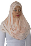 Ribbed Crystals Jersey Viscose Scarf Hijab