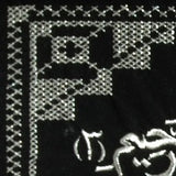 Surah Al Fatihah Silver Cross stitch Embroidery on Black Velvet