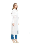 Geometrical Long Sleeveless Coat