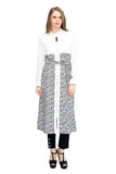 Geometrical Long Sleeveless Coat