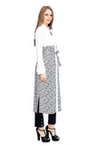 Geometrical Long Sleeveless Coat