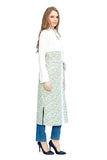 Geometrical Long Sleeveless Coat