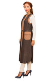 Quilted Long Sleeveless Coat
