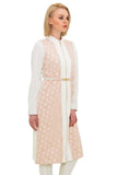 Polka Dot Long Sleeveless Coat