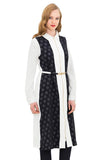 Polka Dot Long Sleeveless Coat