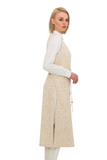 Damask Long Sleeveless Coat