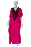Chiffon Summer Caftan - Round Black Beads