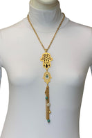 Double Khumsa Pendant Necklace Imported