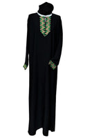 Green Embroidered Abaya