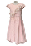 Glitter Asymmetric Eid Dress - Pink
