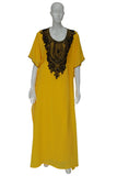 Chiffon Summer Caftan - Round Black Beads